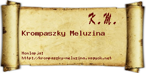 Krompaszky Meluzina névjegykártya